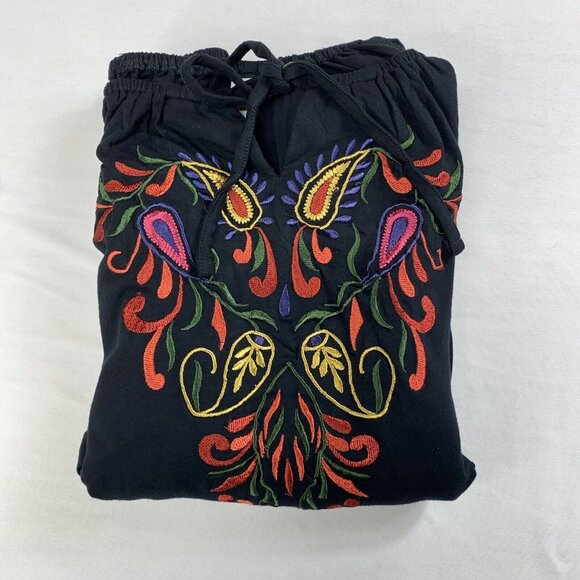 NWOT Sahalie Peasant Dress Embroidered Boho Floral Long Sleeve Women’s Large - Picture 9 of 13